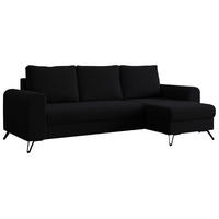 ECKSOFA Hugo Boucle Schwarz - Schwarz, Textil/Metall (242/140cm) - MKS