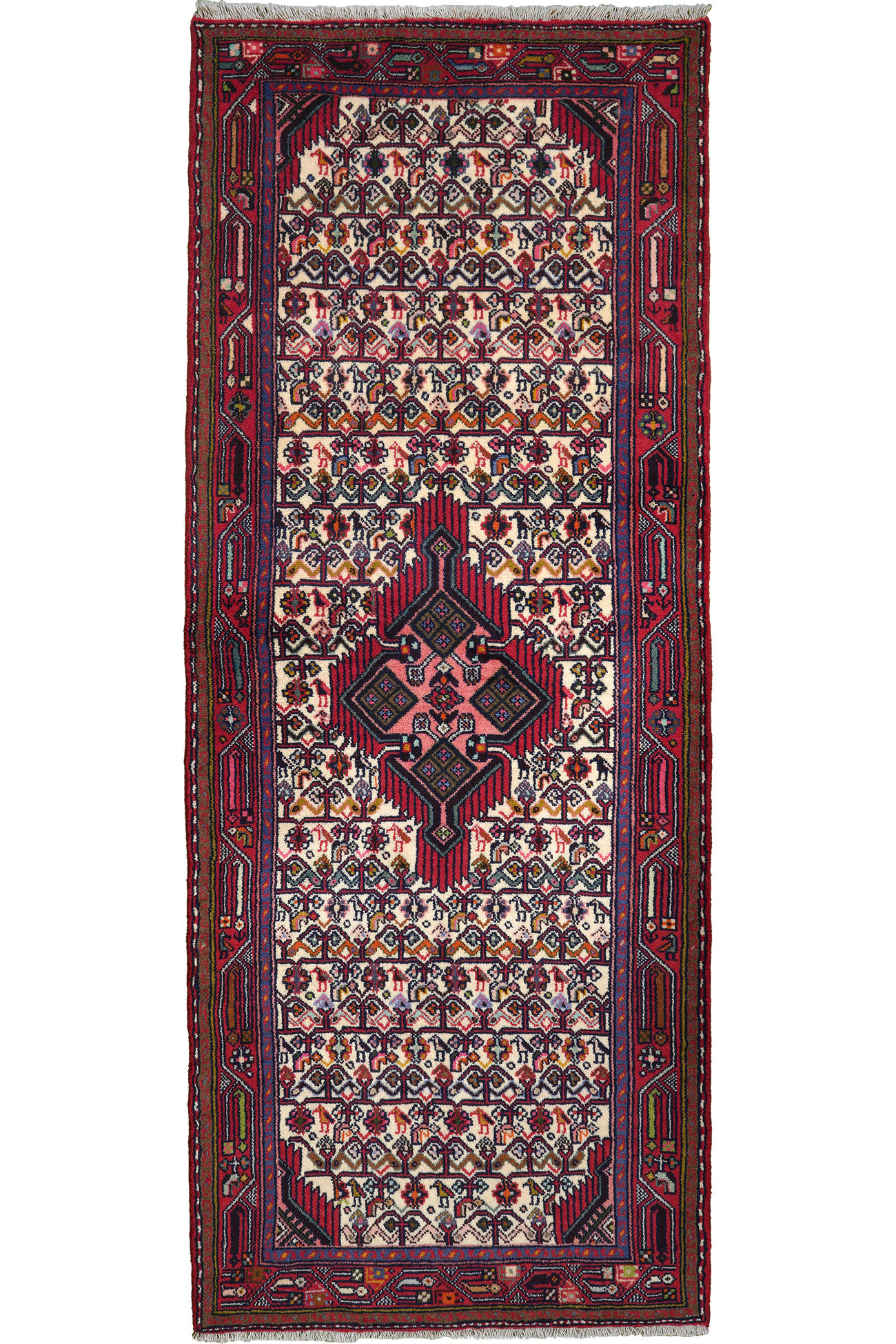 TEPPICH Assadabad Mehrfarbig 215/83 cm Schurwolle - Multicolor, Textil (83/215cm) - Looma
