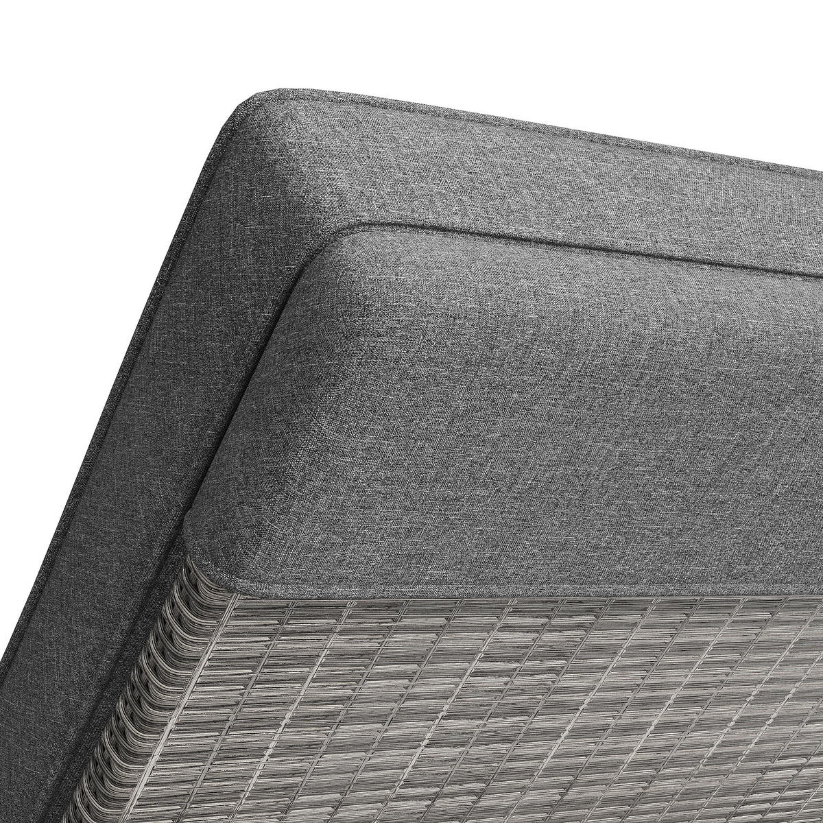 OUTDOOR-LIEGE AUS RATTAN 4-fach verstellbar Grau - Grau, Metall (70/58/192cm) - ComfortXL