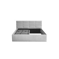 POLSTERBETT Athena Grau 180 x 200 x 40 cm Stauraum ohne hydraulische Funktion Mit hochwertiger Matratze H3 (bis 120 kg) und Lattenrost - Grau, Holz (180/200cm) - Halmon Schlafkomfort Betten 