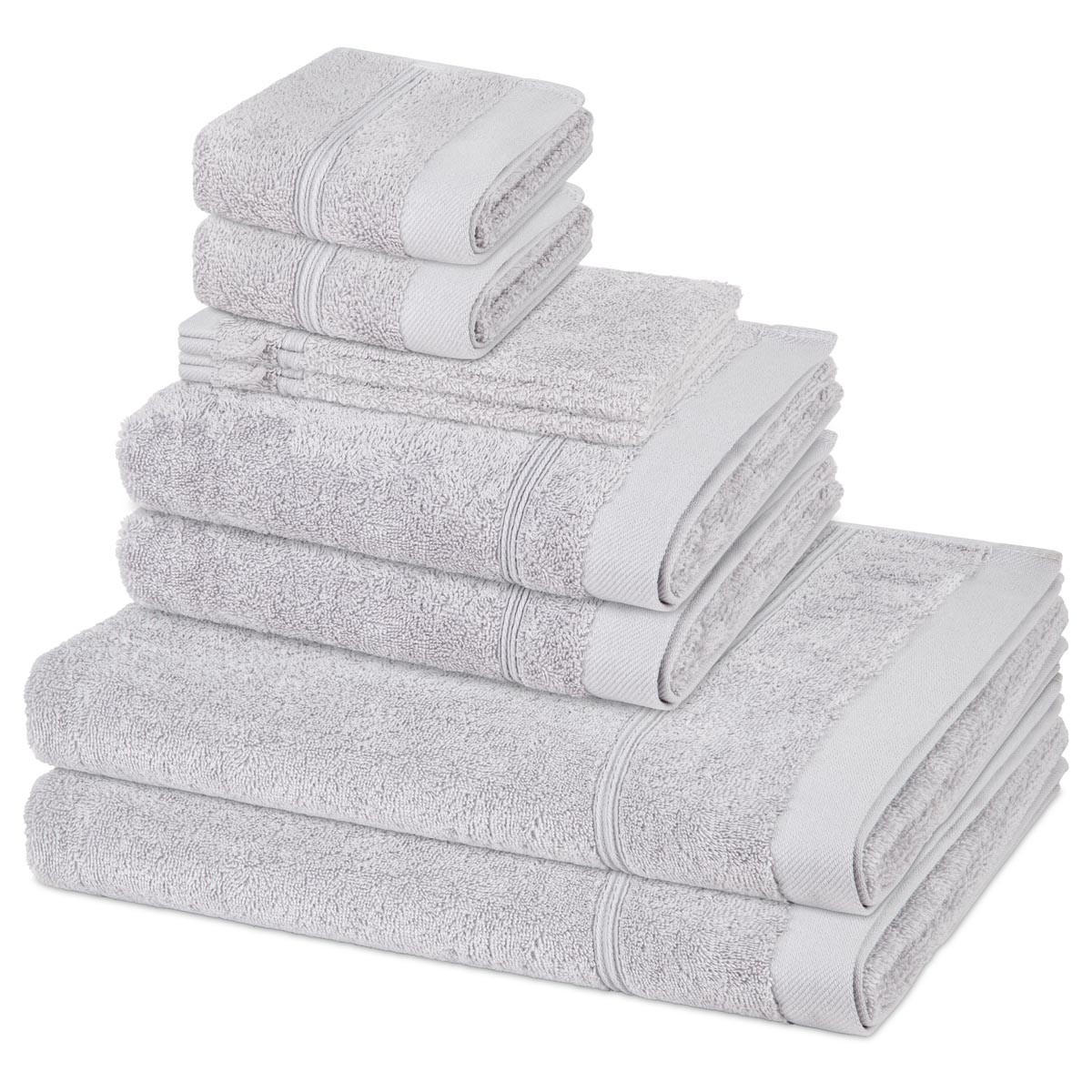 FROTTIERSET Rubin 8-teilig - Hellgrau, Textil (50/100cm) - Ross