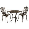 BISTROSET Boulder - Jugendstil - 3-teilig, Aluguss antik bronze - Braun, Metall - TPFGarden