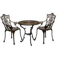 BISTROSET Boulder - Jugendstil - 3-teilig, Aluguss antik bronze - Braun, Metall - TPFGarden