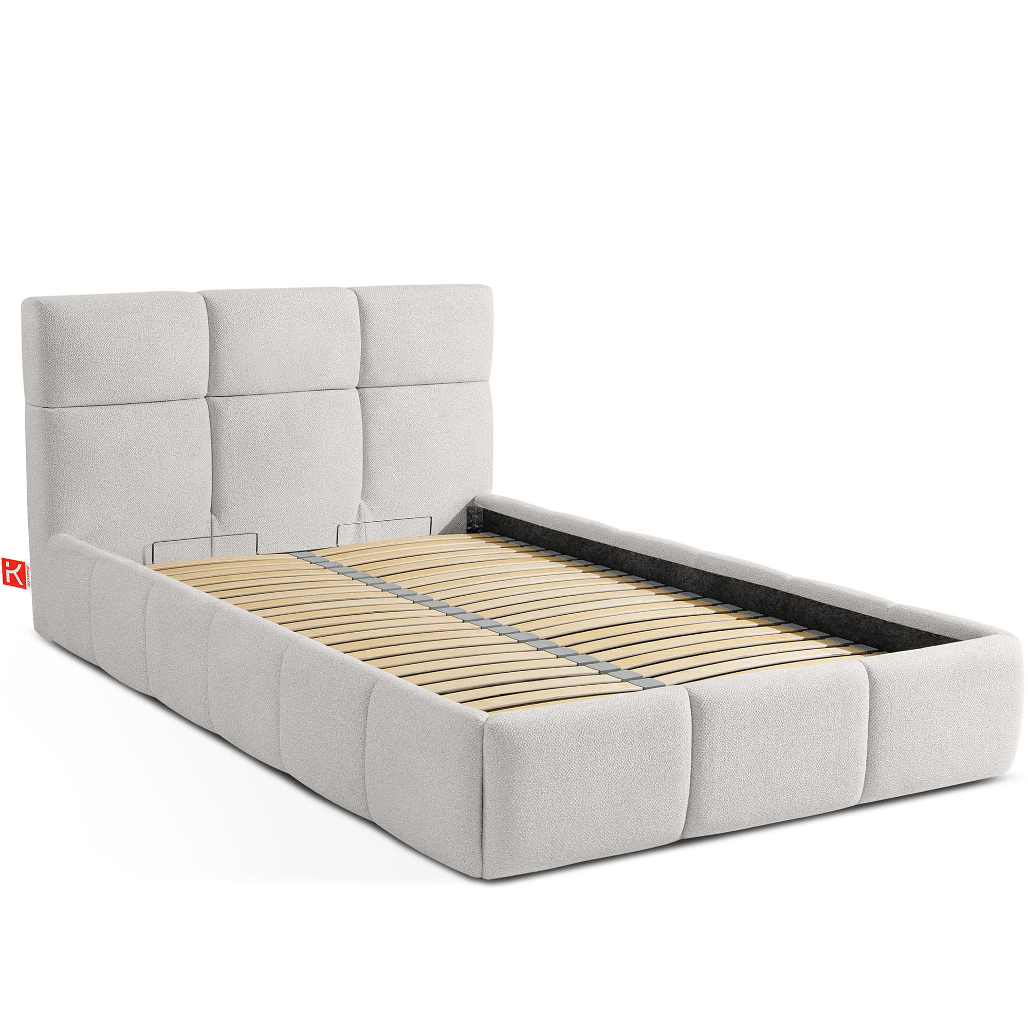 POLSTERBETT ALTOS Einzelbett, weiß - Weiß, Holz/Holzwerkstoff (120/200cm) - KONSIMO®