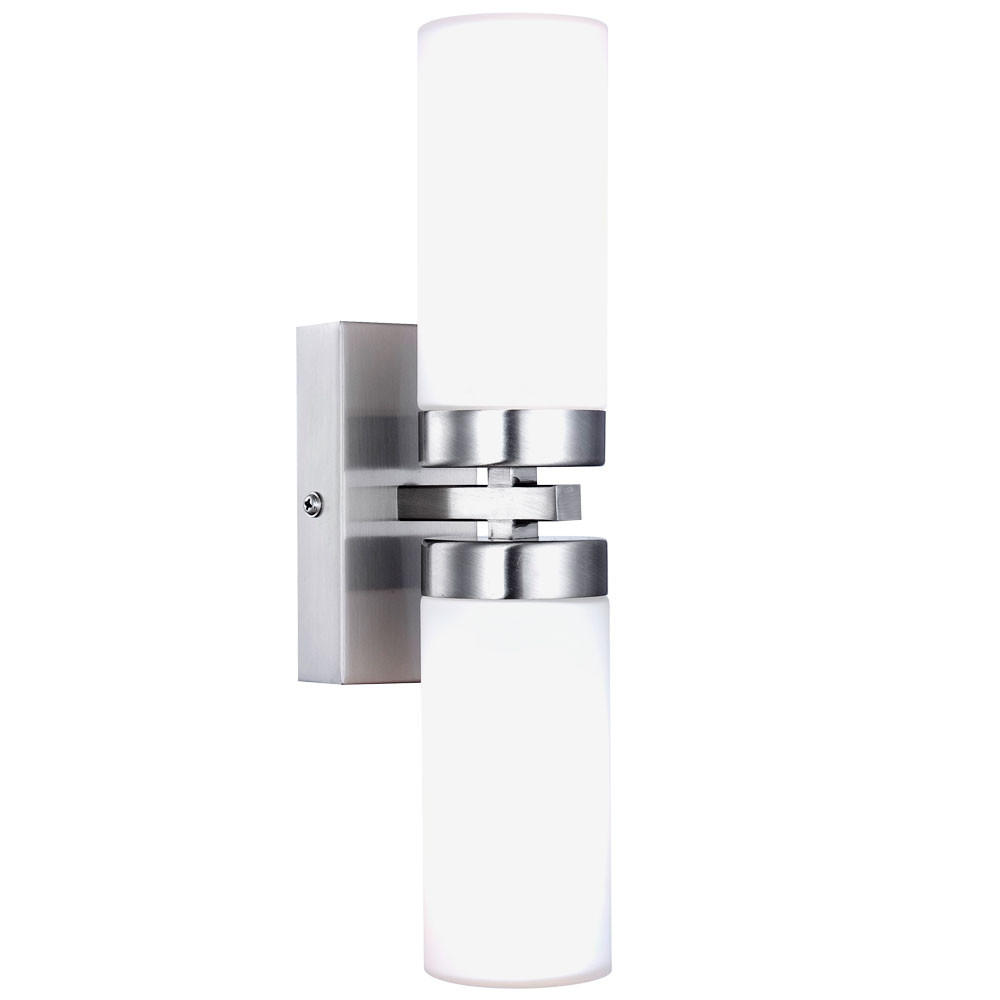 WANDLEUCHTE SPACE Metall Silber - Silberfarben, Glas (6/31/10cm) - Globo Lighting