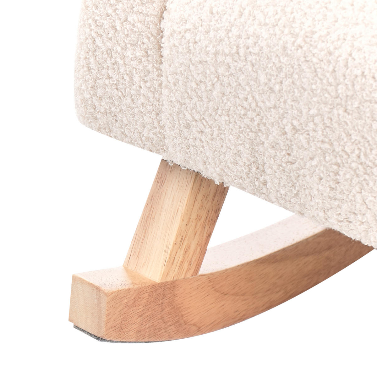 KINDERSCHAUKELSTUHL Bouclé Hellbeige Hug - Beige, Textil (54/53/52cm) - Beliani