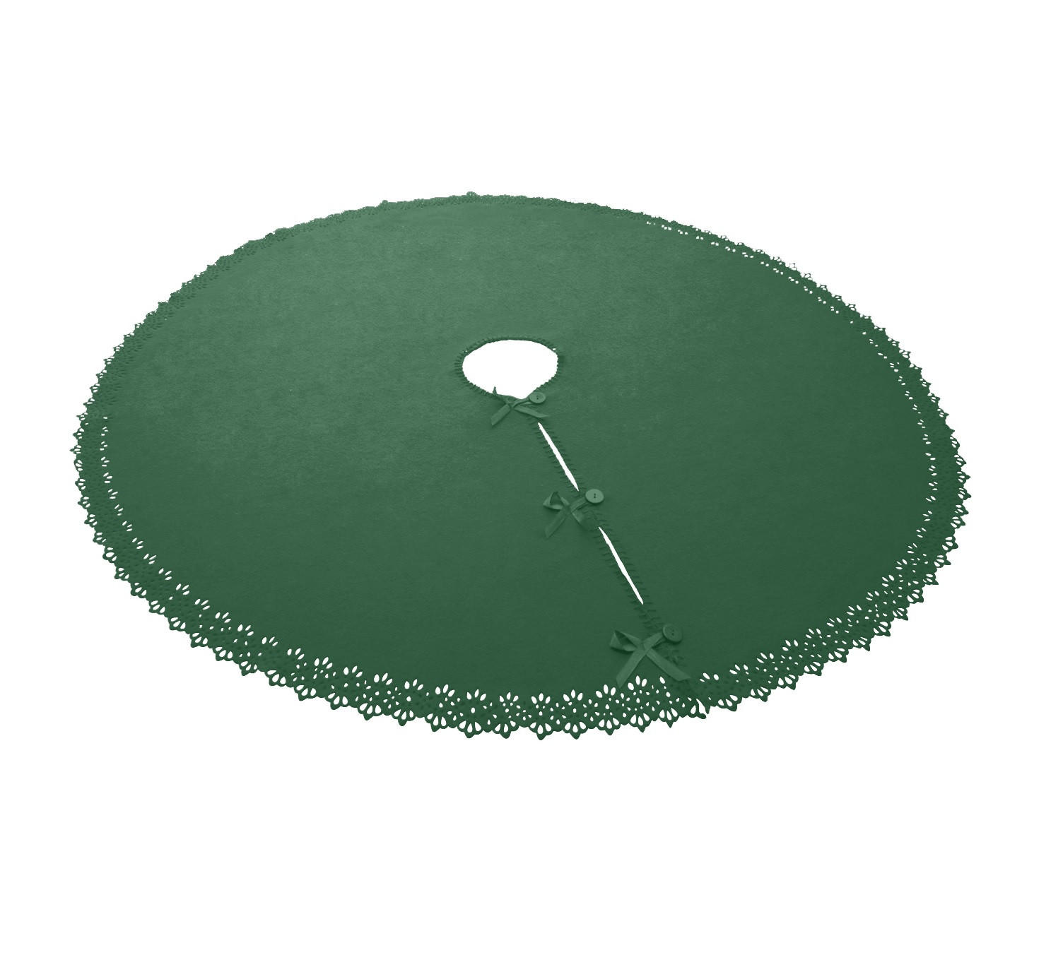 WEIHNACHTSBAUM-DECKE grün - Dunkelgrün, Textil (0.1cm) - wometo