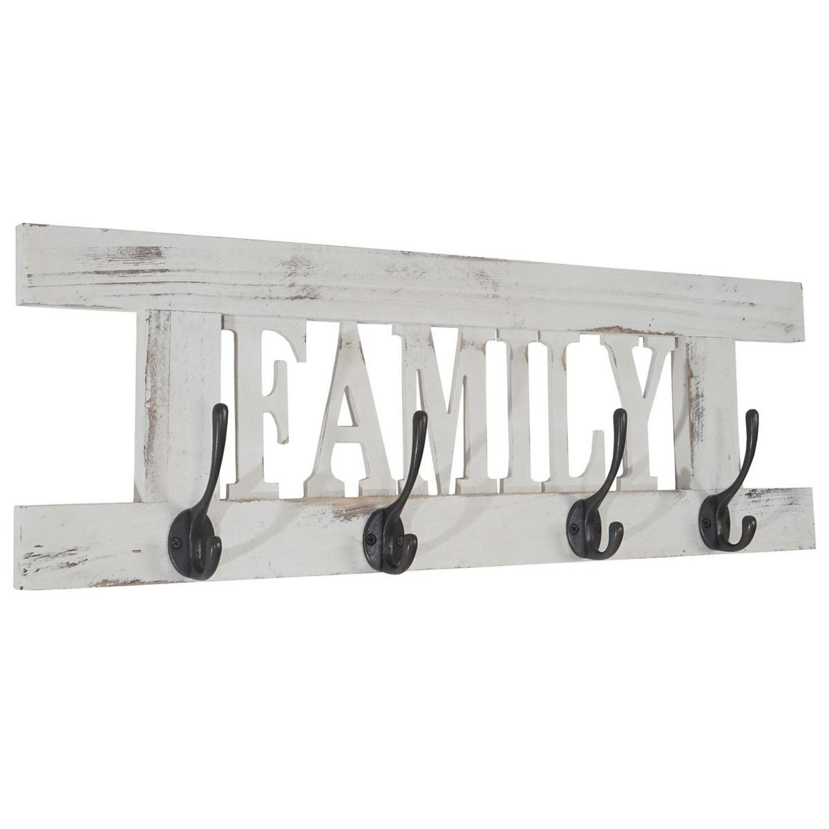 WANDGARDEROBE FAMILY SHABBY-LOOK Cremeweiß - Weiß, Holz (60/21/2cm) - MCW
