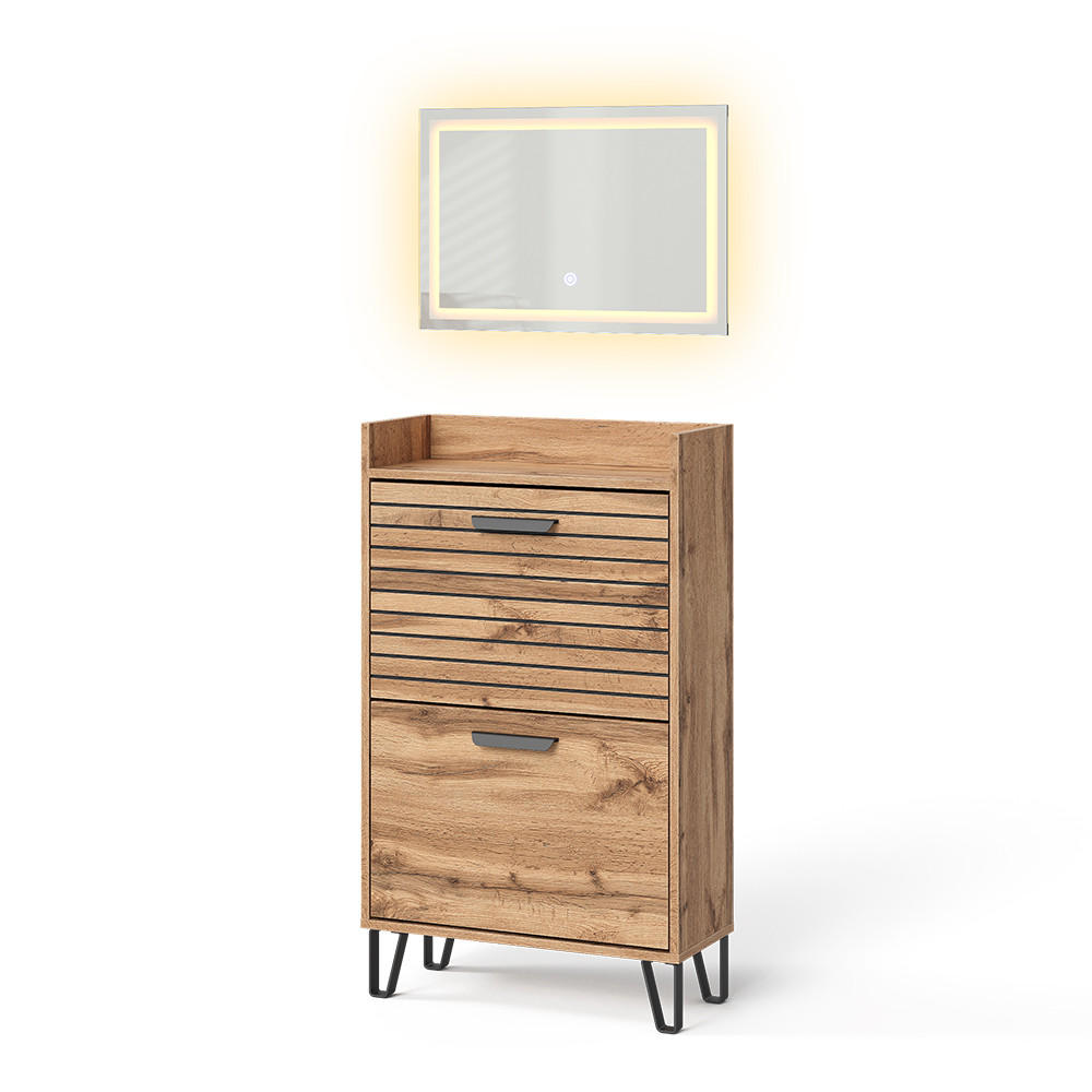 GARDEROB Amber Ek Wotan 59.8x100 cm 2 delar 100/59.8/25 cm