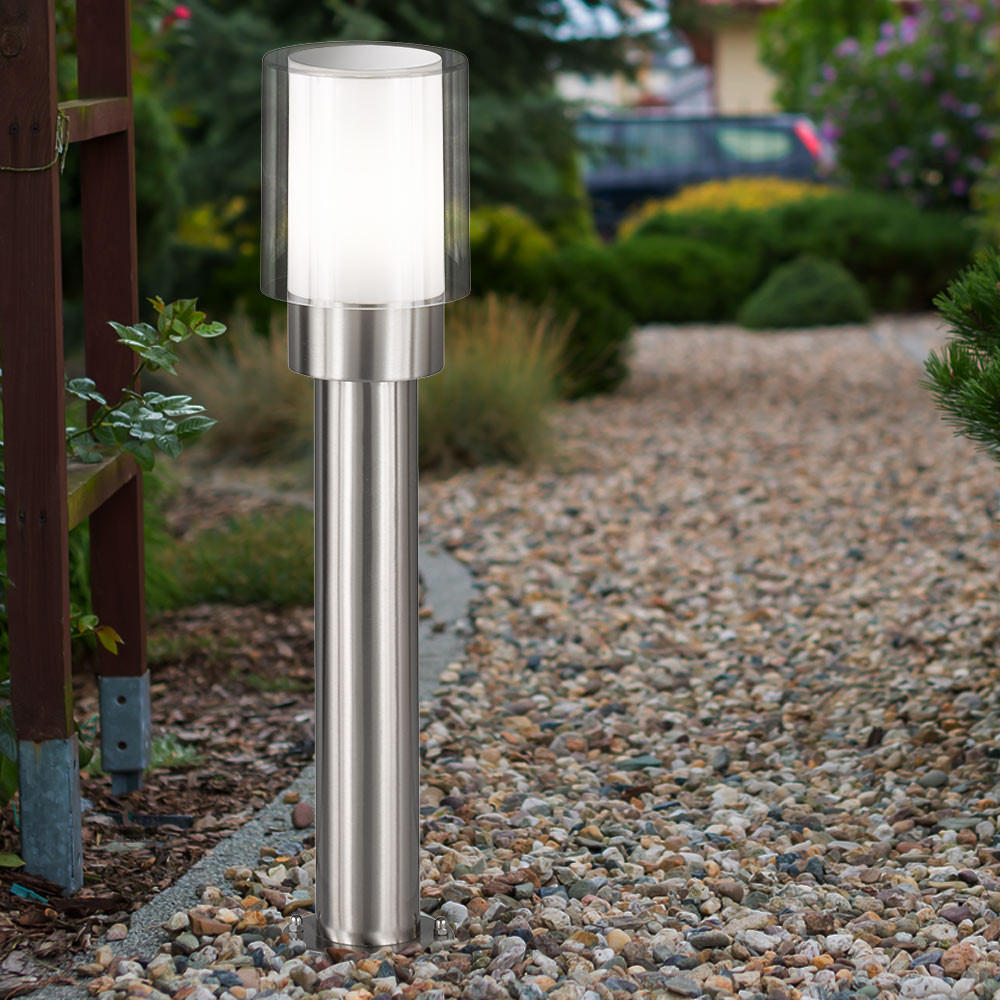 LED STEHLEUCHTE Edelstahl Silber Weiß - Silberfarben, Metall (12/12/50cm) - Wofi