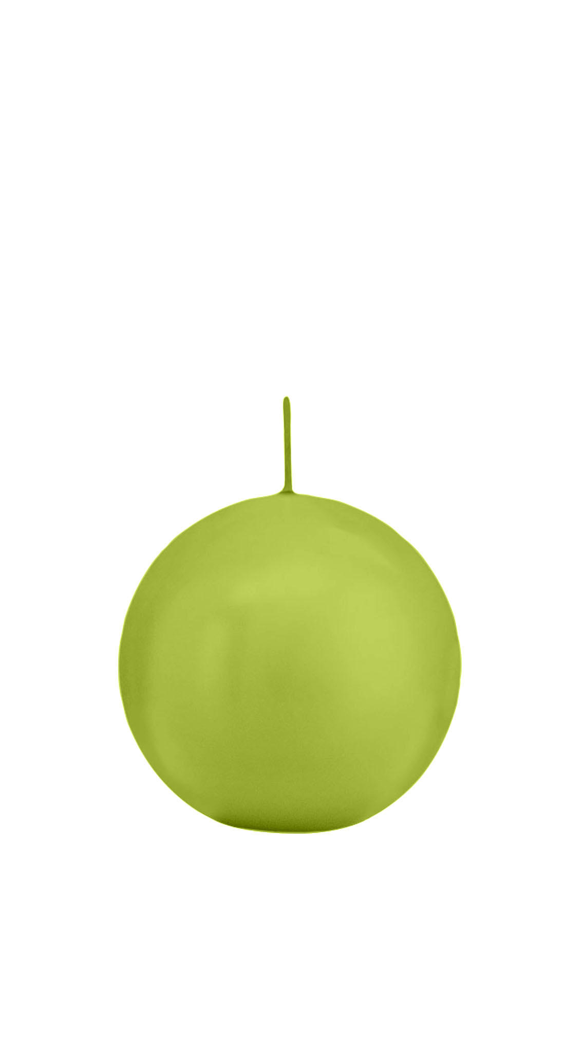 KUGELKERZEN Apfelgrün Ø 70 mm, 12 Stück - Apfelbaumfarben, Paraffin (7/7/7cm) - Wiedemann Kerzen