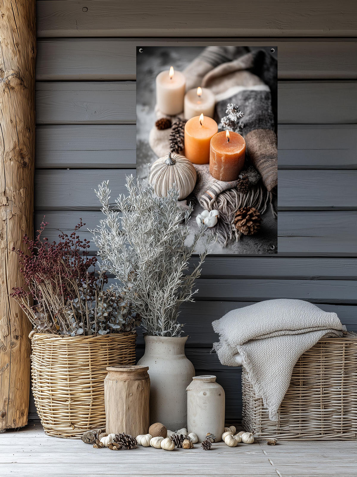 GARTEN-POSTER 60x90 cm Cozy Deko - Anthrazit, Kunststoff (60/90/2cm) - artissimo