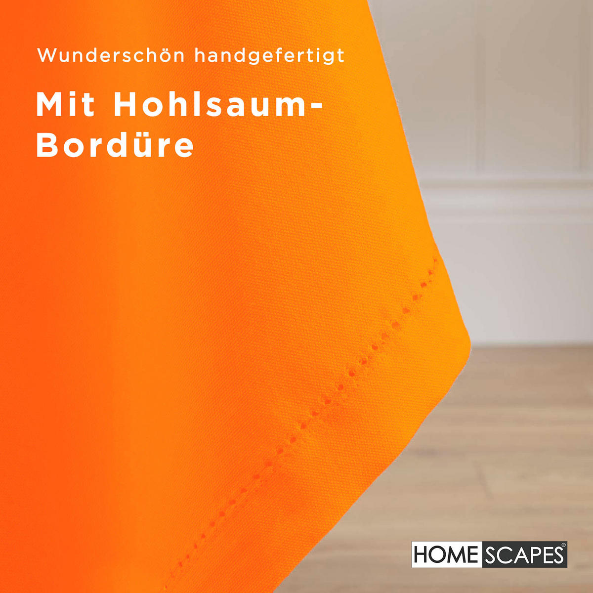 TISCHDECKE orange rund 178 cm, 100% Baumwolle - Orange, Textil (178/178cm) - Homescapes
