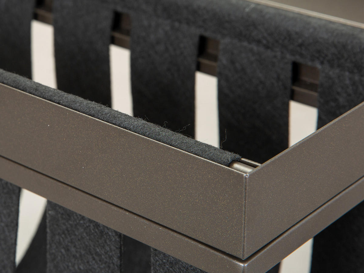 COUCHTISCH mit Magazinhalter grau und schwarz - Grau, Holzwerkstoff (35/35/40cm) - ebuy24
