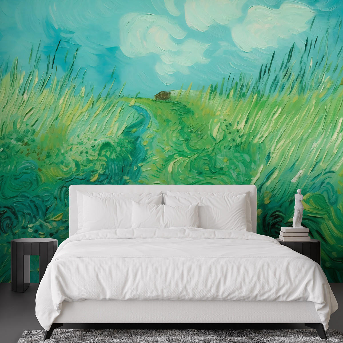 FOTOTAPETE, Feld mit grünem Weizen - V. van Gogh - Multicolor, Papier (200/140cm) - Feeby