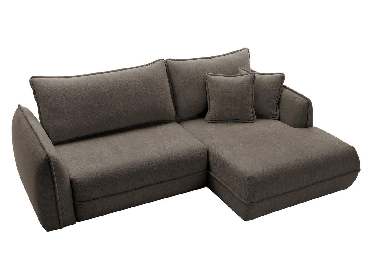 ECKSOFA Moho, Seite: Rechts - Schwarz/Braun, Holz/Kunststoff (254/162cm) - MIRJAN24