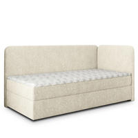 BOXBETT GINA 100x200 cm mit Matratze und Topper, H2+H3 - Creme - Creme, Holz (100/200cm) - MASSENO