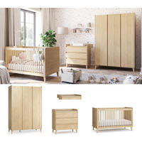BABYZIMMER Maya Set B - 4-teilig - Eiche geölt - Eichefarben, Holz/Holzwerkstoff (140/204/60cm) - QMM TraumMöbel