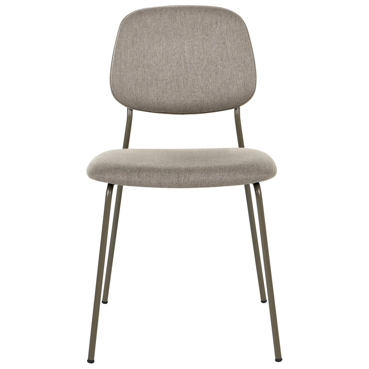 ESSZIMMERSTUHL 4er-Set Stoff Taupe Riley - Taupe, Textil (48/83/52cm) - Beliani