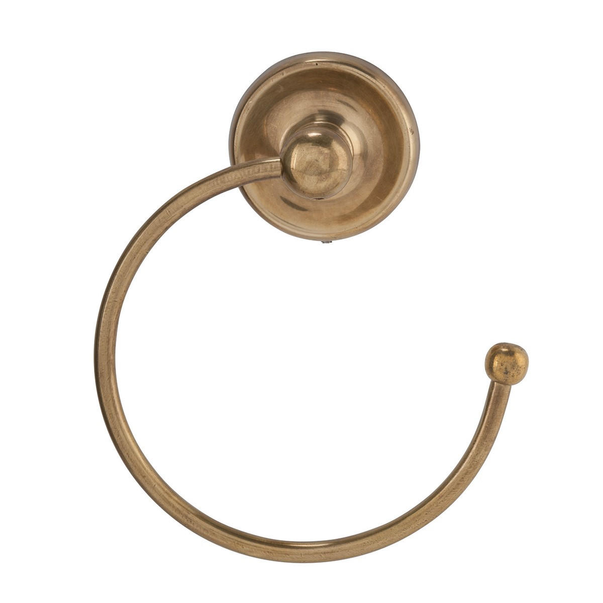 VÄGGMONTERAD handdukskrok i mässing - Guldfärgad, Metall (8/17/8cm) - Signature