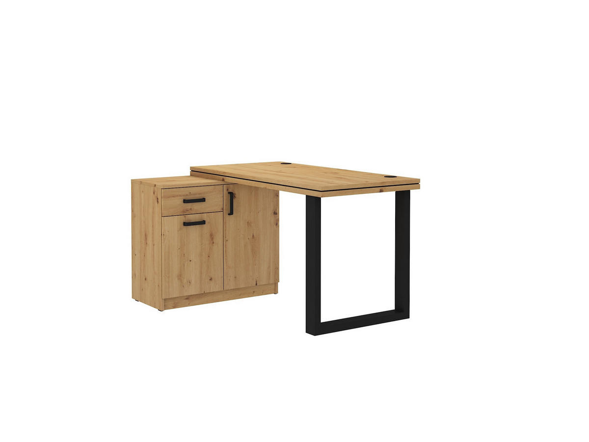 SCHREIBTISCH MALTESA 138x67x78,1 cm Bürotisch Computertisch, Eiche Artisan - Eiche Artisan, Holzwerkstoff (67/138/78.1cm) - MASSENO