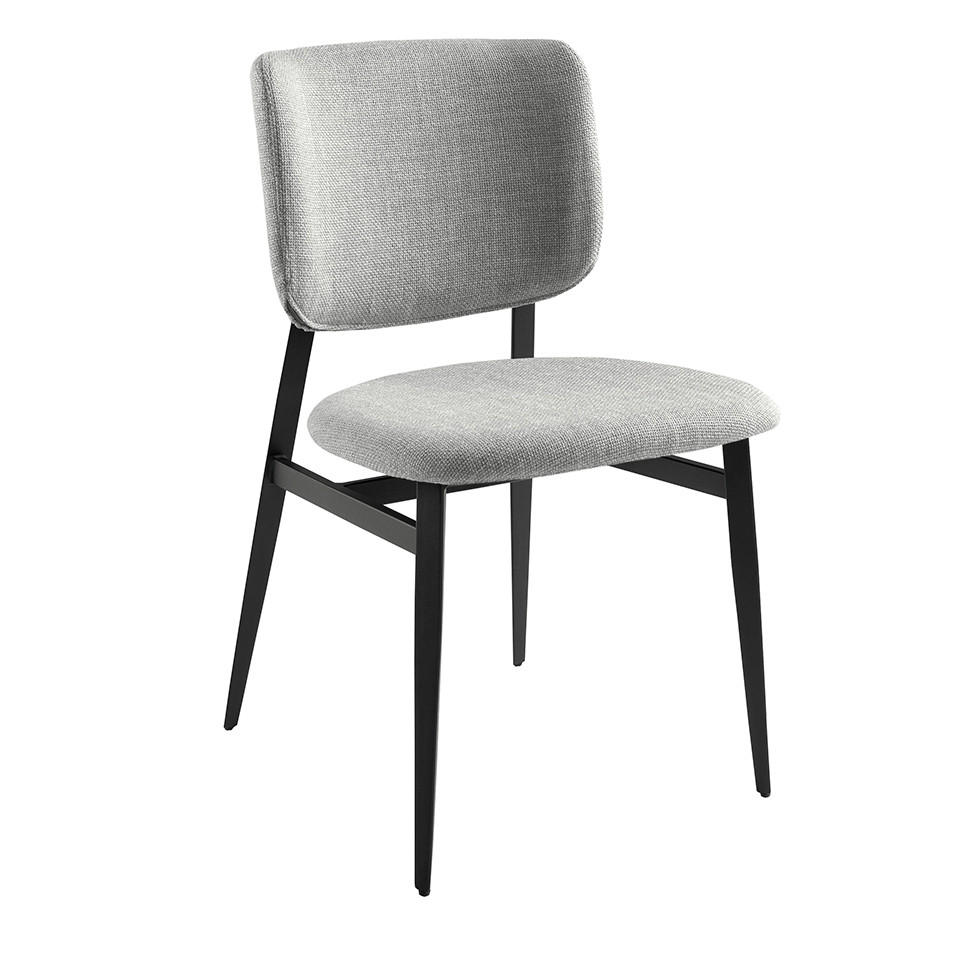 STUHL Hellgrau Schwarz 48/60/83 cm - Hellgrau/Schwarz, Textil (48/83/60cm) - ANGEL CERDA