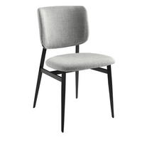 STUHL Hellgrau Schwarz 48/60/83 cm - Hellgrau/Schwarz, Textil (48/83/60cm) - ANGEL CERDA
