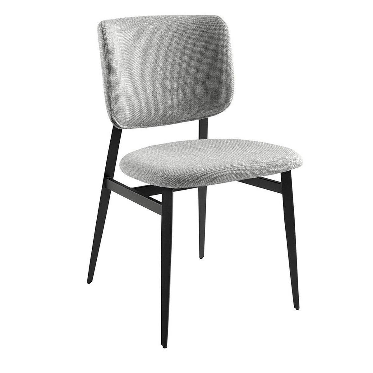 STUHL Hellgrau Schwarz 48/60/83 cm - Hellgrau/Schwarz, Textil (48/83/60cm) - ANGEL CERDA