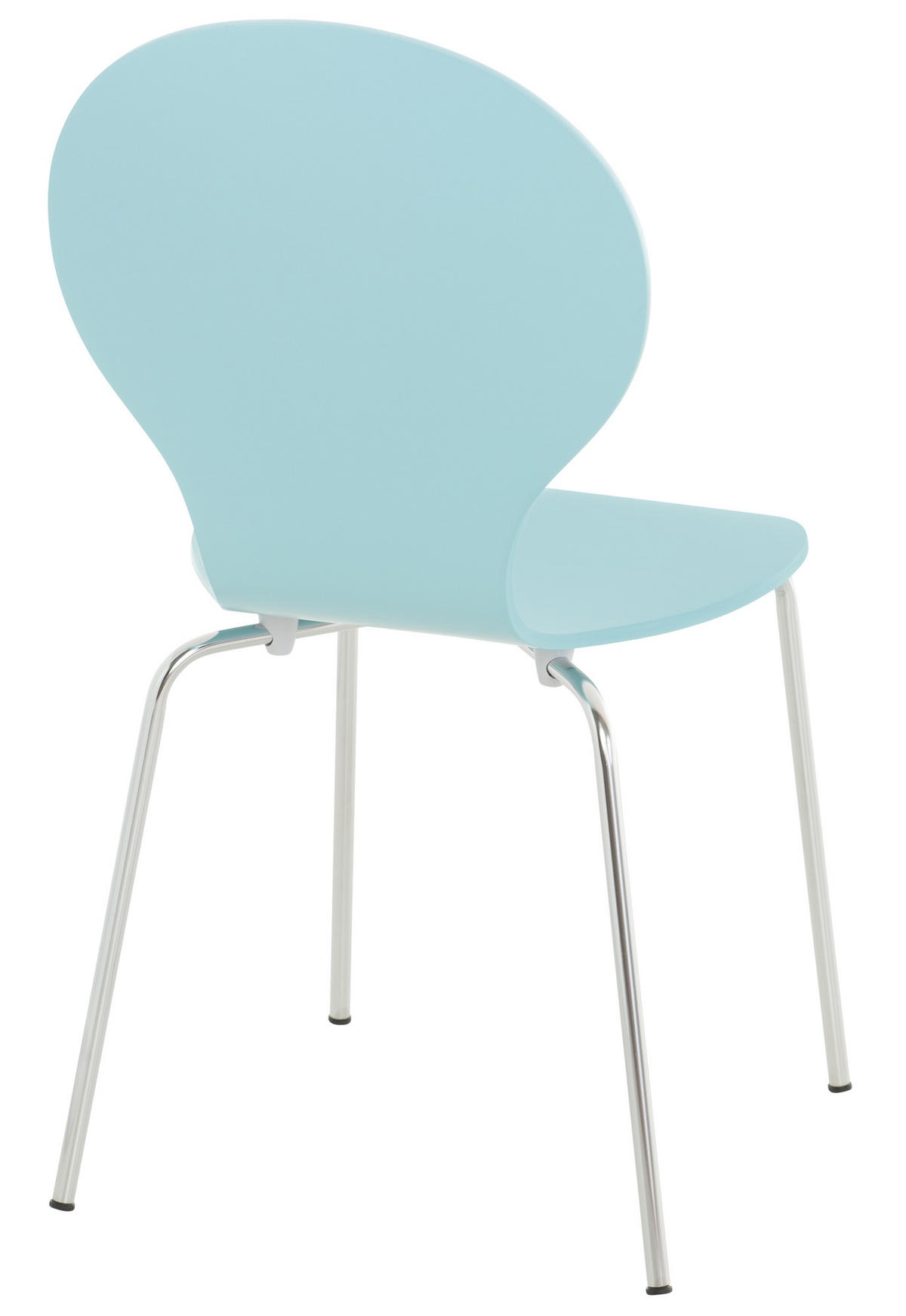 BESUCHERSTUHL 8er Set Holz hellblau - Hellblau, Holz/Metall (43/86/45cm) - CLP