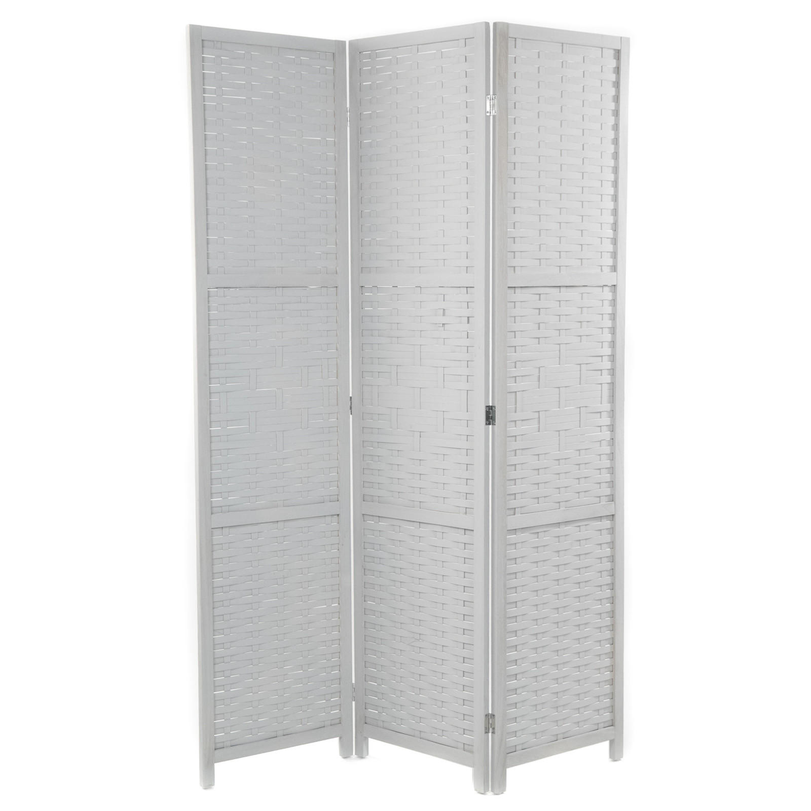 RAUMTEILER Bambu 3-tlg. Bambus Holz grau - Grau, Holz (120/170/3cm) - DESIGN DELIGHTS
