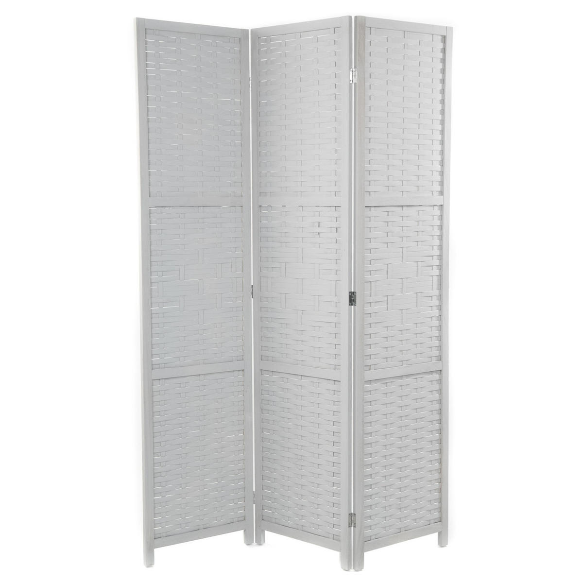 RAUMTEILER Bambu 3-tlg. Bambus Holz grau - Grau, Holz (120/170/3cm) - DESIGN DELIGHTS