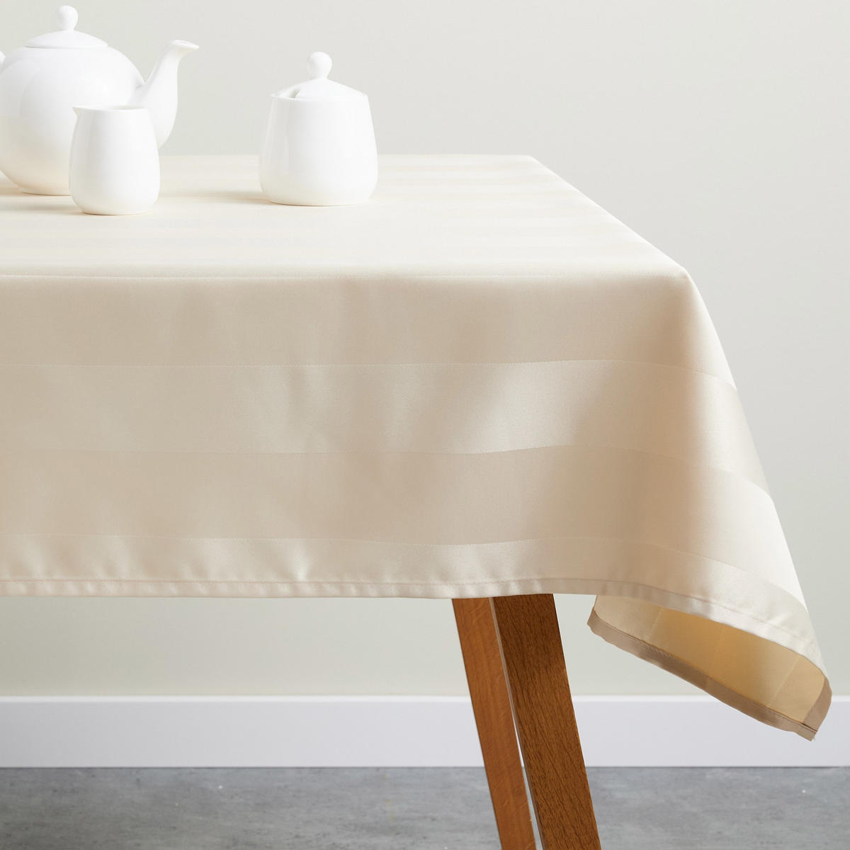 TISCHDECKE Delsie - Beige, Textil (180/130/1cm) - home&you