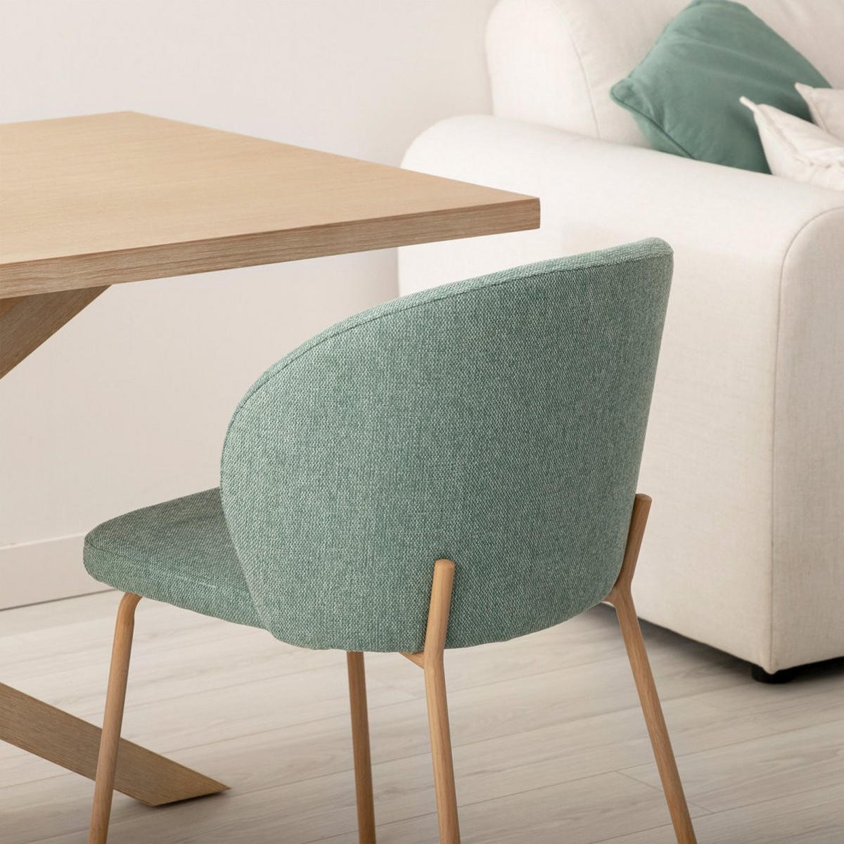 ESSZIMMERSTUHL Norah Grün 49 cm x 80 cm - Grün, Textil (49/80/56cm)