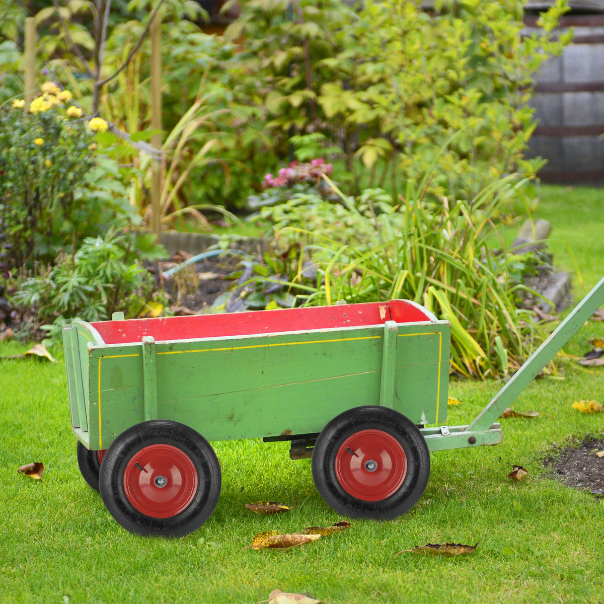 SCHUBKARRENRAD - Multicolor, Kunststoff/Metall (39/9/39cm) - Relaxdays