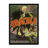 POSTER Dracula Vintage A4 Schwarzer Rahmen - Schwarz, Papier (29.7/5/21cm) - Nacnic