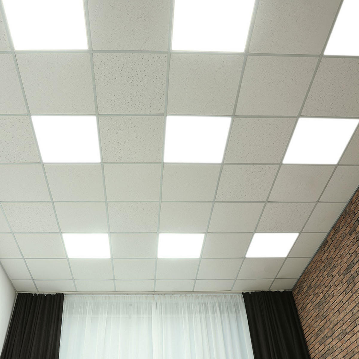LED DECKENLEUCHTE Weiß Kunststoff eckig - Weiß, Metall (62/62/3.4cm)