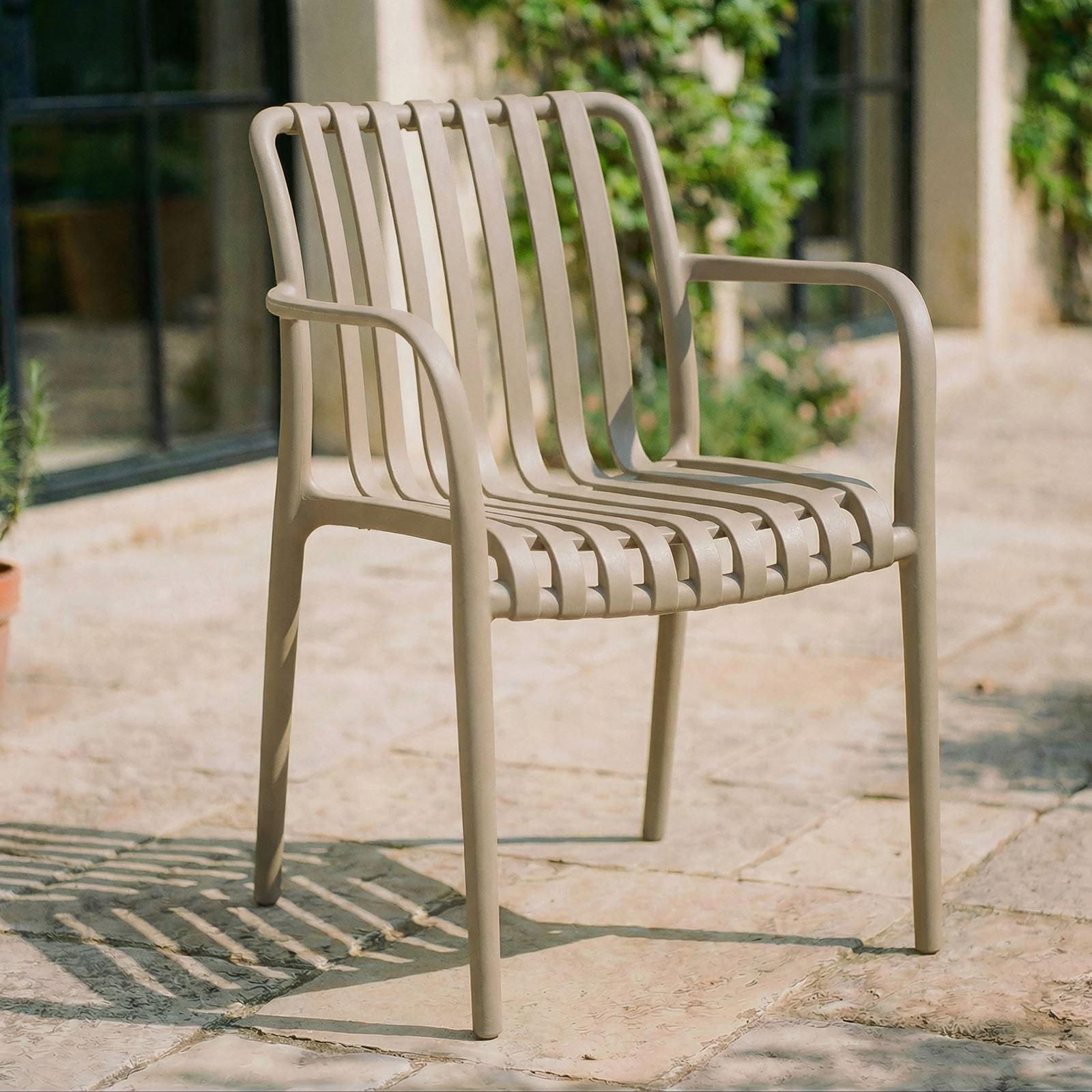 GARTENSTÜHLE TULIPANO 6ER-SET - Champagner, Textil (55/82/59cm) - IDIMEX