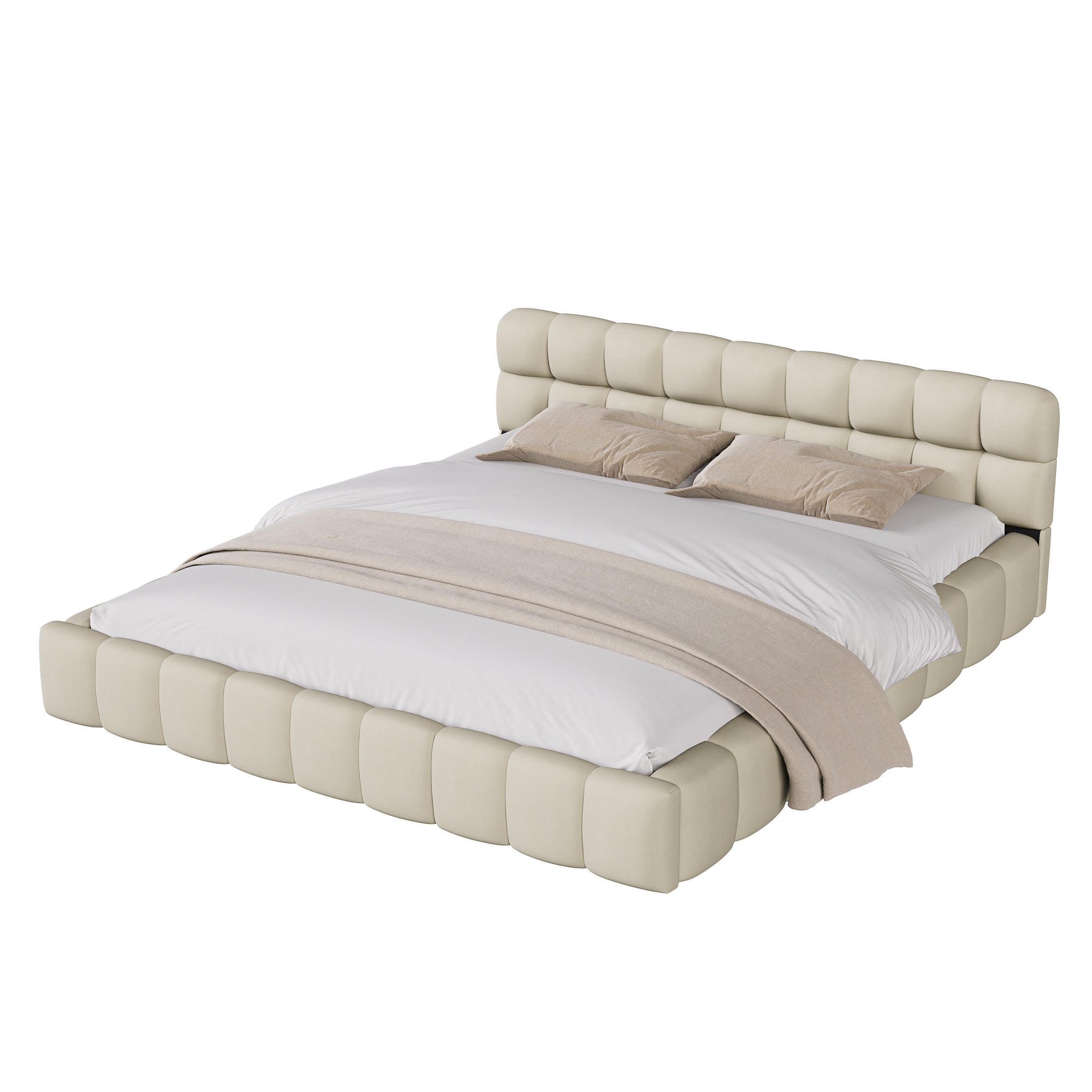 SHOPENTRA ČALOUNĚNÁ postel 160x200 béžová lněná dětská postel