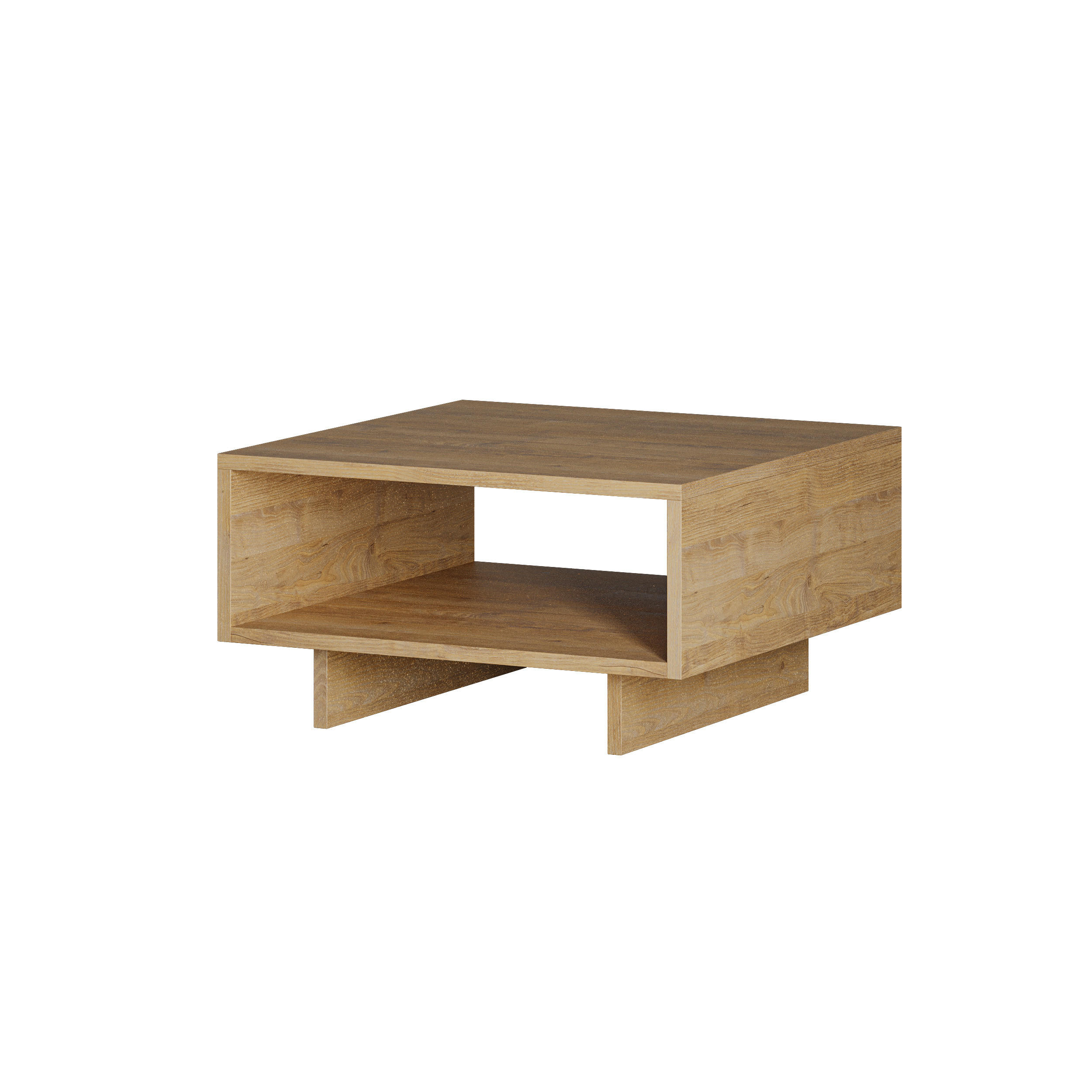 COUCHTISCH Hola Eiche 60/32/60cm - Eichefarben, Holzwerkstoff (60/60/32cm) - Decortie