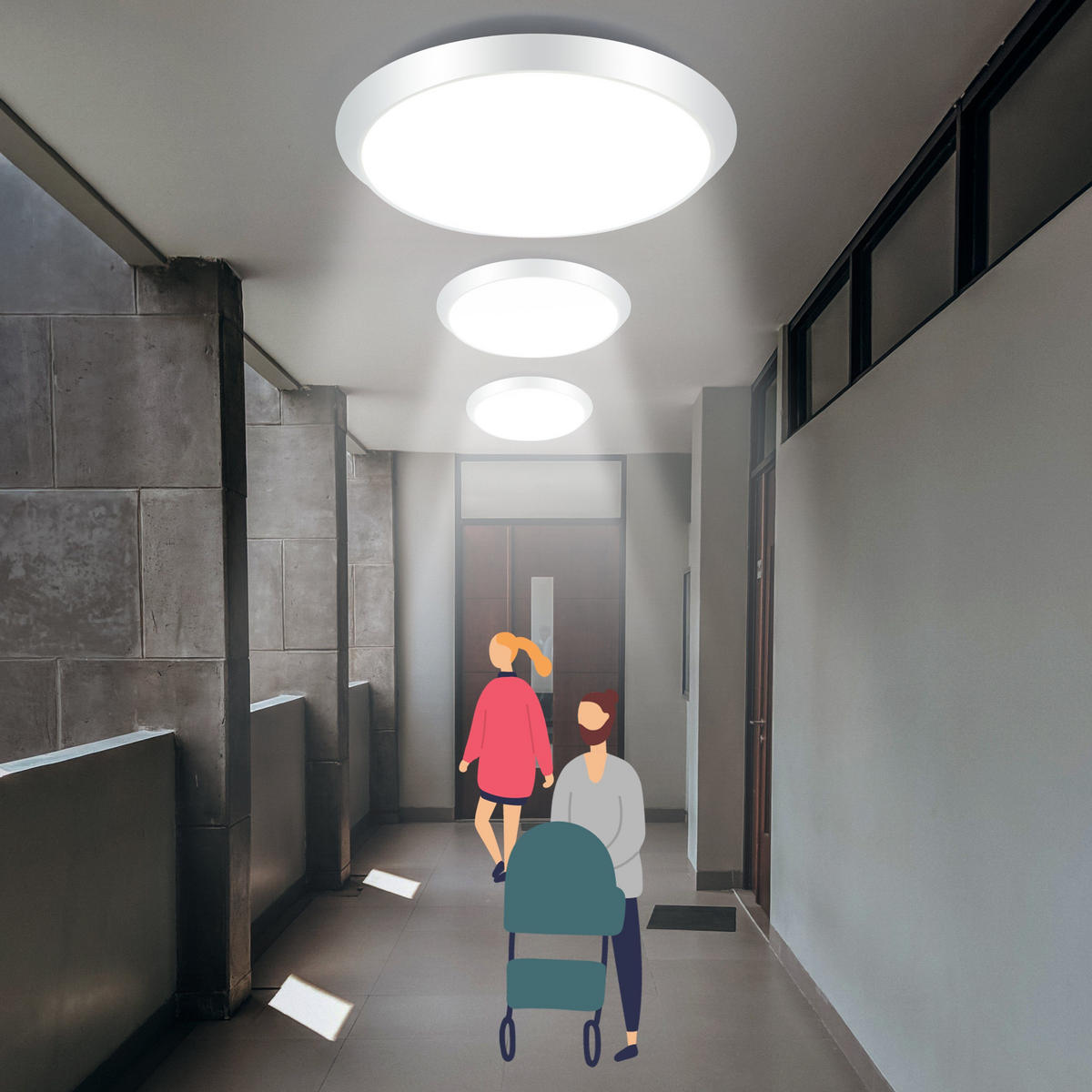 DECKENLEUCHTE Altheara 30/30/6.5 cm - Weiß, Kunststoff (30/30/6.5cm) - ZMH