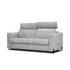 SOFA MEZO 3-Sitzer mit Schlaffunktion, hellgrau - Hellgrau/Schwarz, Holz/Textil (232/90/107cm) - Courtois Laville