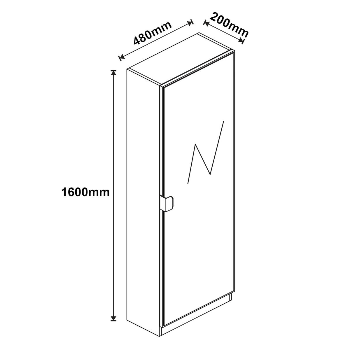 SCHUHSCHRANK Meura - Weiß, Holzwerkstoff (48/160/20cm) - [en.casa]