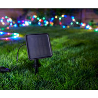 LED-LICHTERSCHLAUCH - Solar mit 100 bunten LEDs und Dämmerungsautomatik für Terrasse und Balkon, 7,5 m - Weiß, Kunststoff (2.2cm) - Northpoint