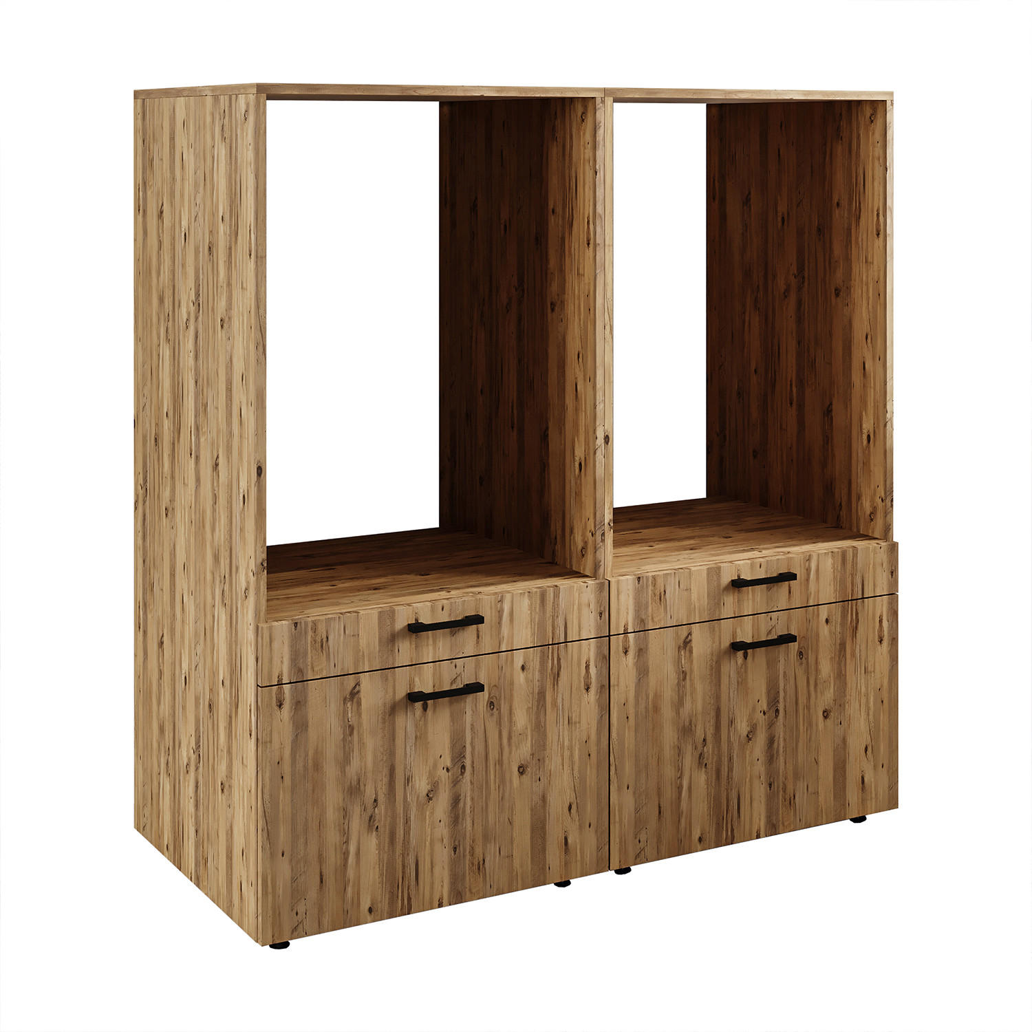 WASCHMASCHINENSCHRANK Serie 2 134cm Breit, 145cm Hoch - Eichefarben, Holzwerkstoff (134/145/67cm)