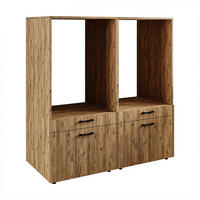 WASCHMASCHINENSCHRANK Serie 2 134cm Breit, 145cm Hoch - Eichefarben, Holzwerkstoff (134/145/67cm)