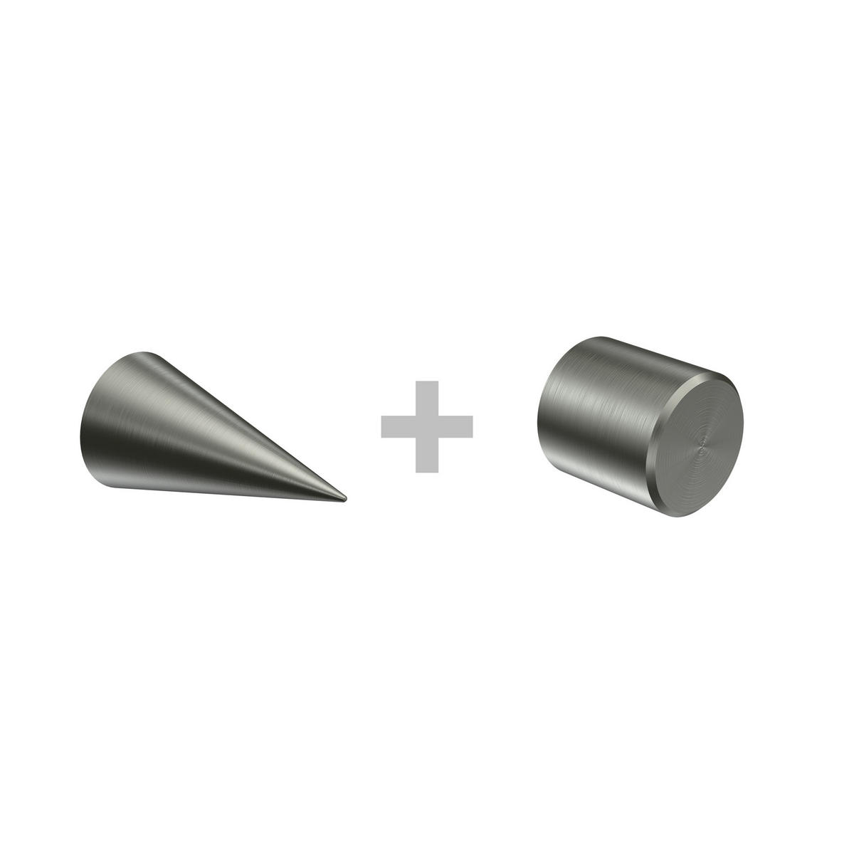 GARDINENSTANGE INNENLAUF Platon Savio 600 cm (geteilt in 3 x 200 cm), 2-läufig, 20 mm Ø Edelstahl-Optik - Edelstahlfarben, Metall (600cm) - INTERDECO