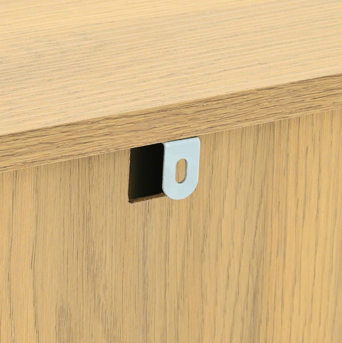 SIDEBOARD aus MDF 140x40x80 cm Natur mit Rattantüren, Schubladen und Kabeldurchführung - Naturfarben, Holzwerkstoff (140/80/40cm) - IVMEU
