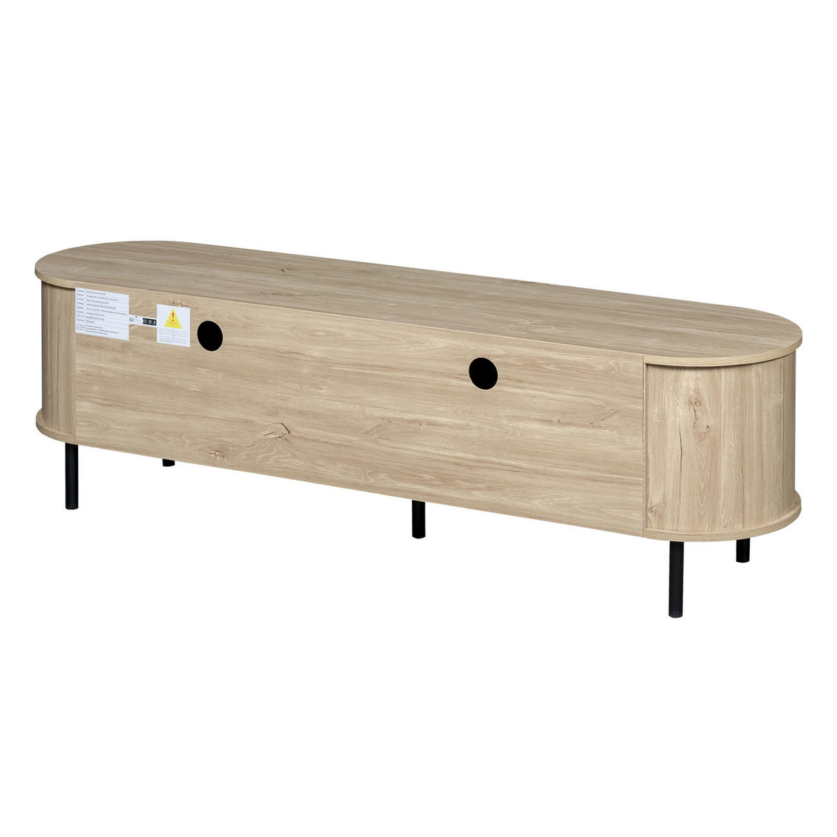TV-ELEMENT 160/40/48 cm Natürlich mit 2 Schublade und 2 Schränken - Ahornfarben, Holz (160/48/40cm) - Oxeza