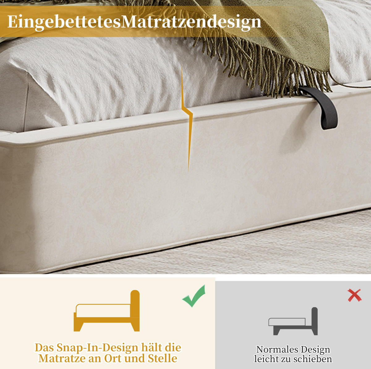 POLSTERBETT 180/200 cm mit hydraulischem Stauraum, Lattenrost und gepolstertem Kopfteil aus Chenille, Beige - Beige, Textil (180/200cm) - Redom