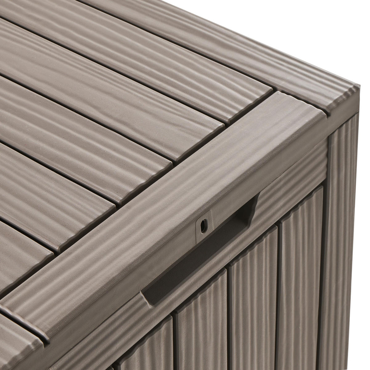 AUFBEWAHRUNGSBOX Medellin 46 cm 43 cm Taupe - Taupe, Kunststoff (46/58/43cm) - Beliani